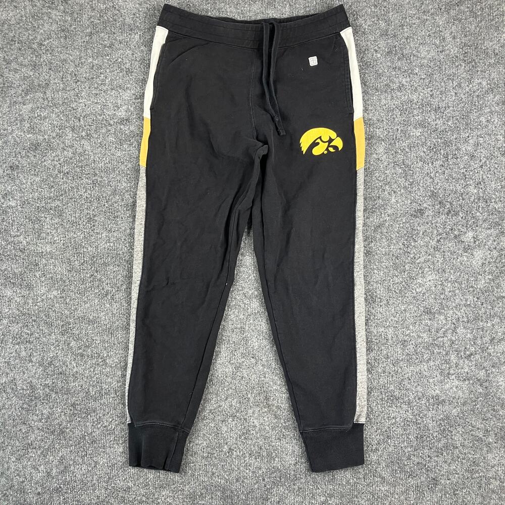 Tailgate Sweatpants Mens Size S Black Iowa Hawkeyes Jogger Colorblock Logo